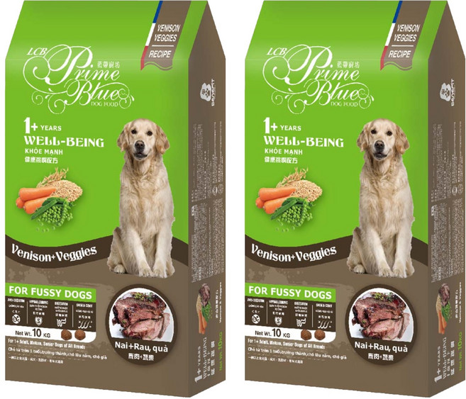 LCB 藍帶廚坊 健康挑嘴狗糧, 鹿肉蔬果配方, 1.5kg, 2袋