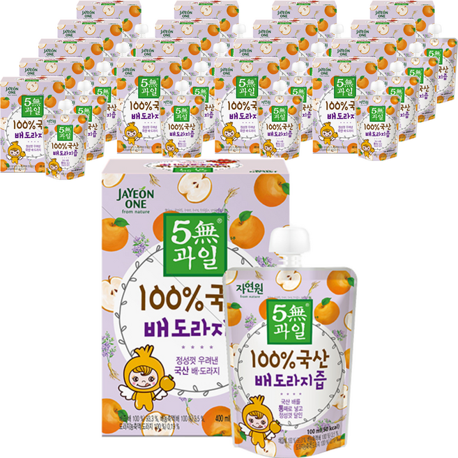 자연원 100% 국산 배도라지즙, 100ml, 72개