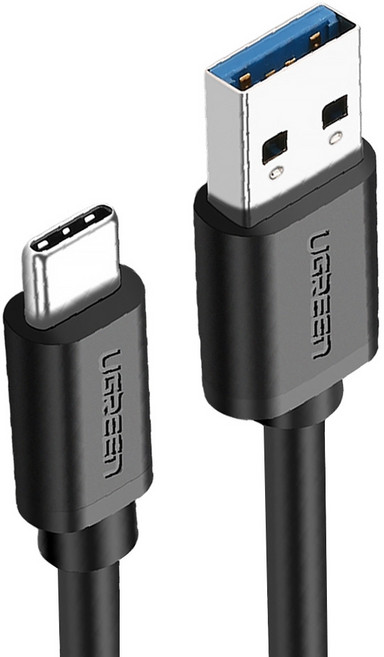 UGREEN 綠聯 USB3.0-Type-C快充傳輸線, 0.5m, 黑色, 1條