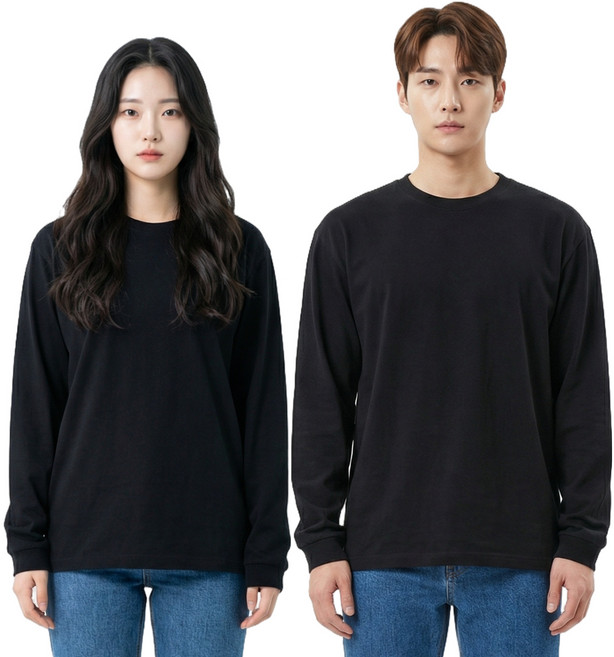 티팜 남녀공용 데이포트 14수 긴팔 라운드 티셔츠 TS-941