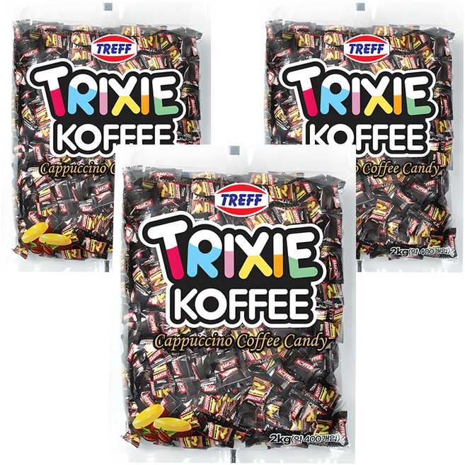 TRIXIE 카푸치노 커피 캔디, 2kg, 3개