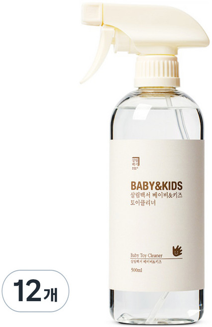 살림백서 베이비 앤 키즈 토이클리너, 500ml, 12개