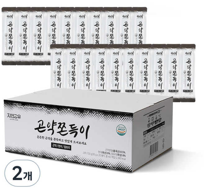 자연공유 곤약쫀드기, 700g, 2개