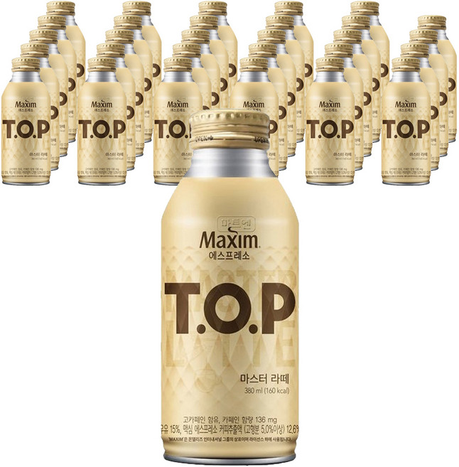 티오피 마스터 라떼 커피음료, 380ml, 72개