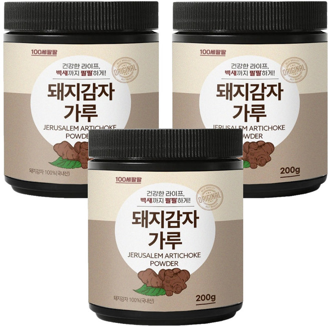 백세팔팔 돼지감자가루, 3개, 200g