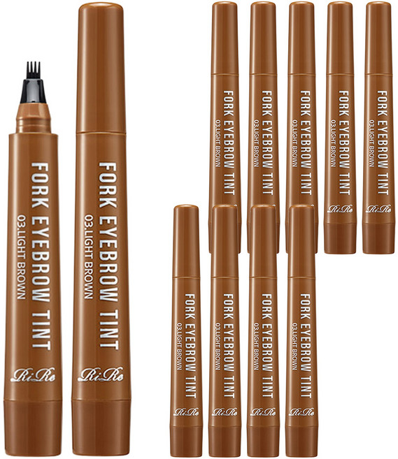 리르 포크 아이브로우 틴트 2g, 03라이트브라운, 10개