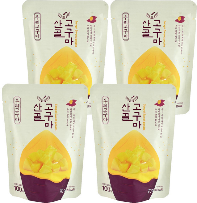 에코맘의산골이유식 산골고구마, 4개, 70g