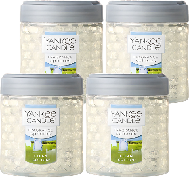양키캔들 프래그런스 스피어스 차량용방향제, 4개, 클린코튼