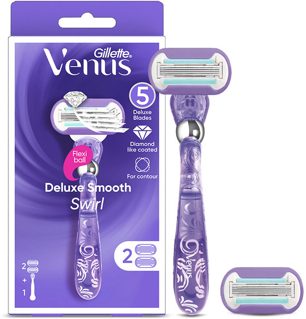 Venus 플렉시볼 스월 면도기, 1세트