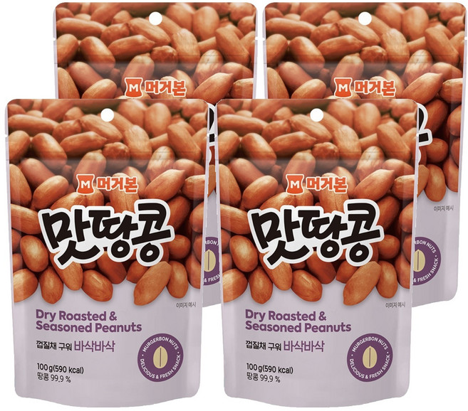 머거본 맛땅콩, 100g, 4개
