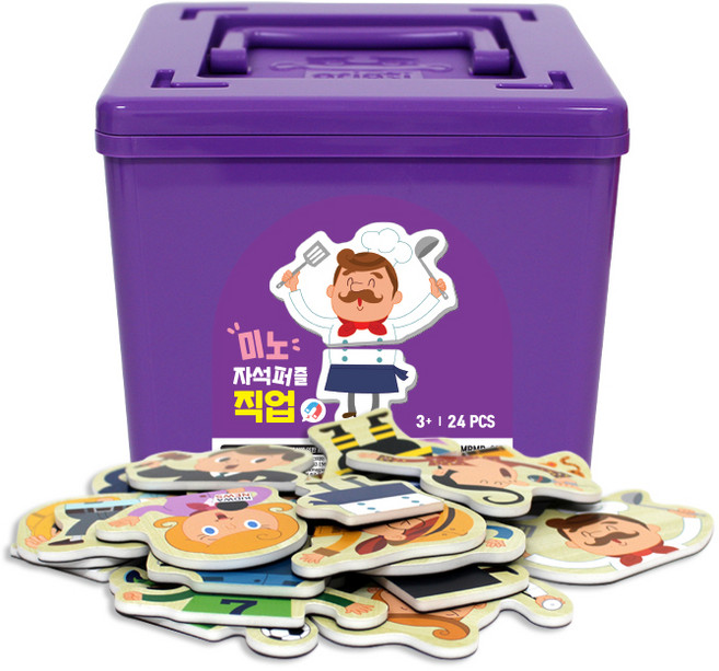 아리아띠 직업 자석 퍼즐, 3세이상, 1개, 24피스