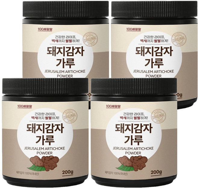 백세팔팔 돼지감자가루, 4개, 200g