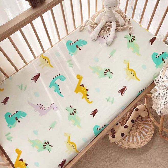 HABABY BED 台灣製 嬰兒床包 一般嬰兒床專用, 恐龍樂園, 1個