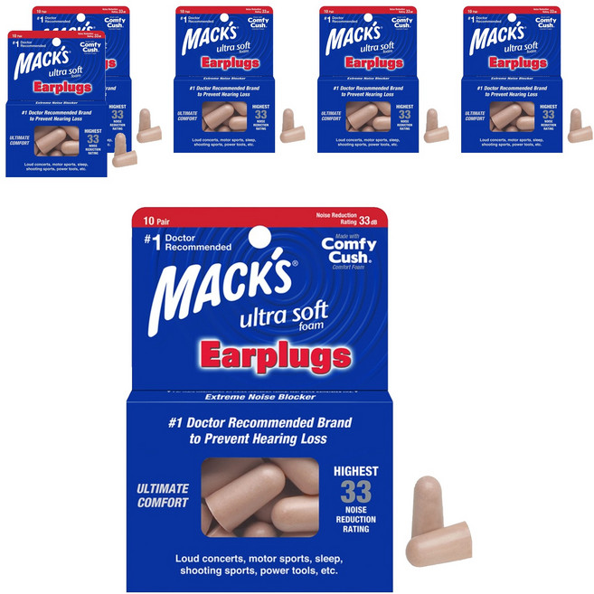 Macks 울트라 귀마개, 6개, 10쌍