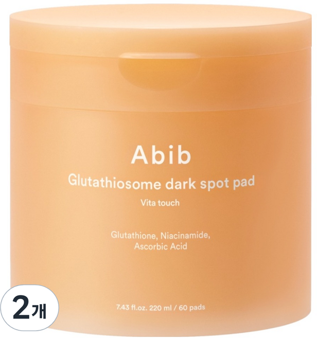 아비브 글루타치온좀 비타 터치 잡티패드 220ml, 60매입, 2개