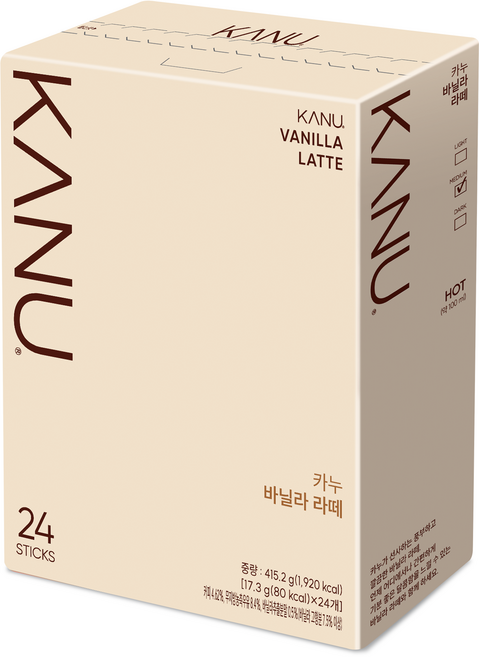 카누 바닐라 라떼 커피믹스, 17.3g, 24개입, 1개