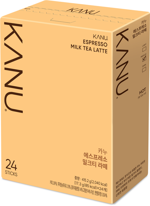 카누 에스프레소 밀크티 라떼, 17.3g, 24개입, 1개