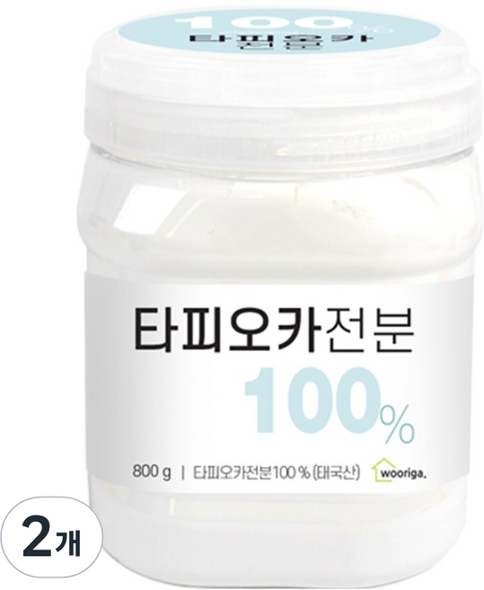 우리가스토리 타피오카 전분, 800g, 2개