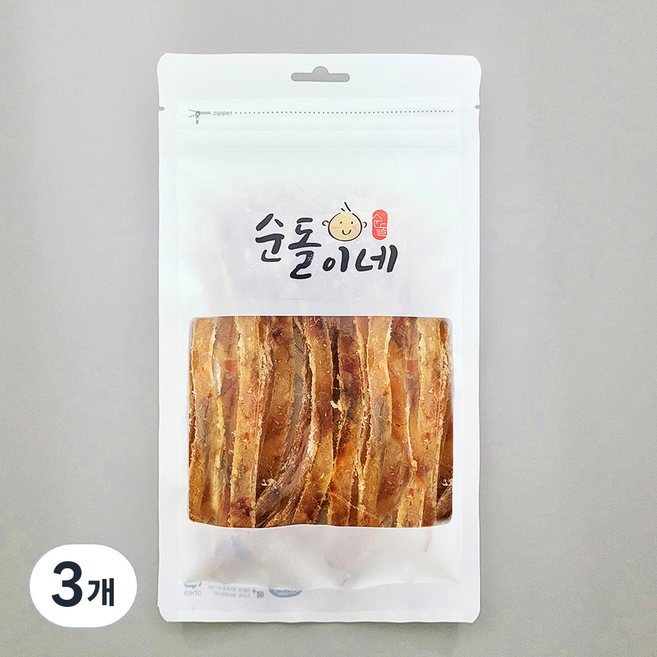 순돌이네 순살 구운 아귀스틱, 3개, 200g