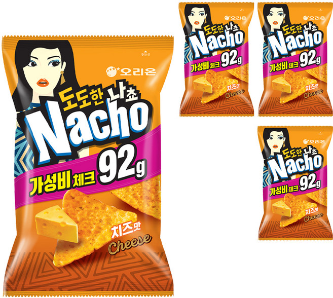 오리온 도도한 나쵸 치즈맛, 92g, 4개