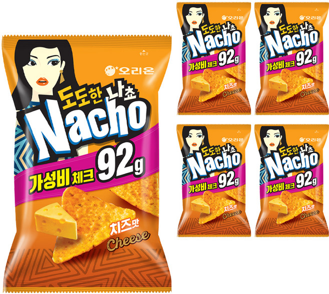 오리온 도도한 나쵸 치즈맛, 92g, 5개