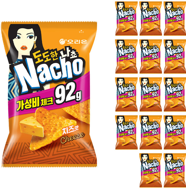 오리온 도도한 나쵸 치즈맛, 92g, 15개