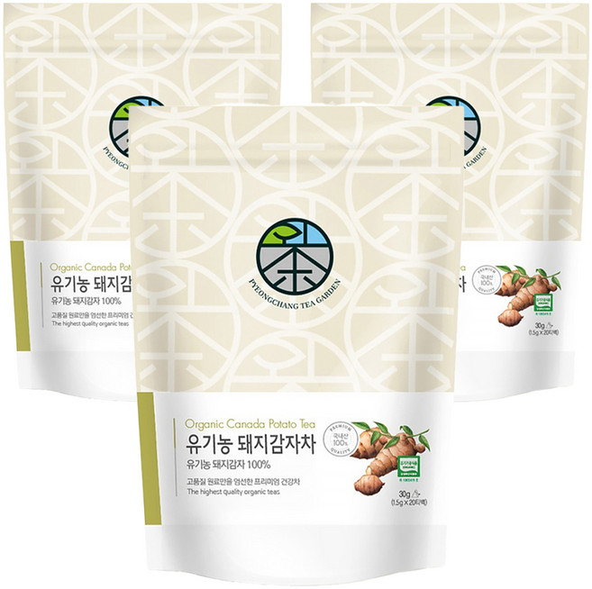 평창다원 유기농 돼지감자차 생분해 티백, 1.5g, 20개입, 3개