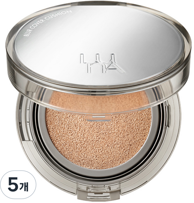 LunA [純素美妝] 柔焦遮瑕氣墊粉餅 12g, 02 米色, 5個