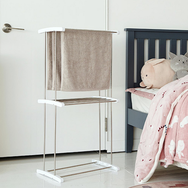 브리즈 알뜰 미니 건조대 2단, 화이트