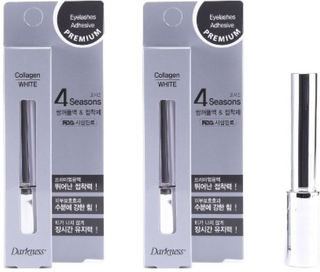 프리미엄 쌍꺼풀액 앤 접착제 7ml, Clear, 2개