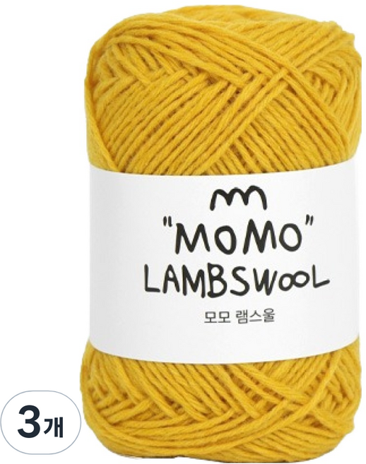 Ancalls Momo 羊毛編織線, 3個, 103 黃色