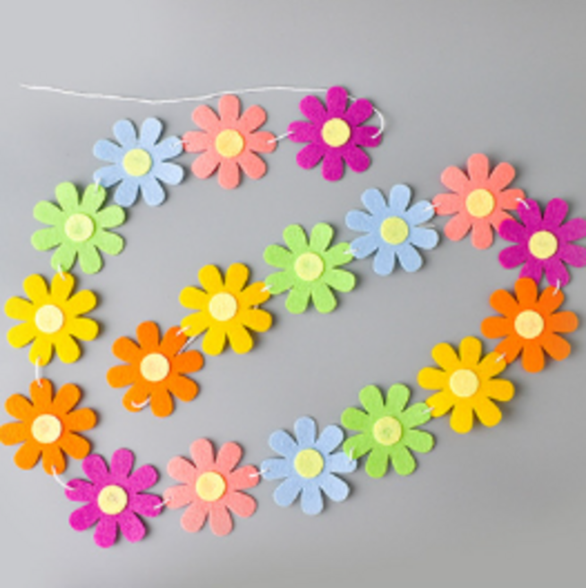 파티쇼 데이지플라워 파티 가랜드, 파스텔믹스, 1개