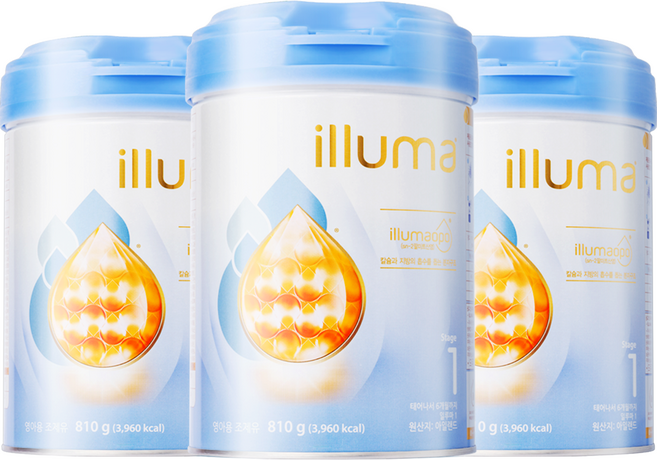일루마 분유 1단계, 810g, 3개