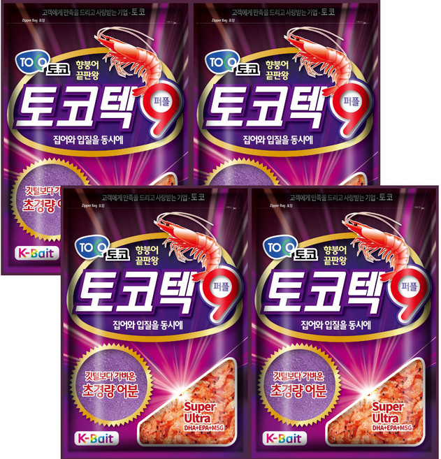 토코 토코텍 9 떡밥, 400g, 4개