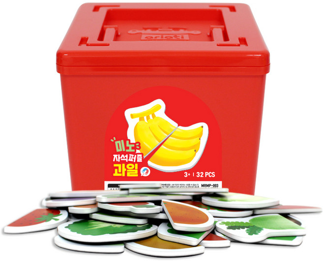 아리아띠 미노 자석퍼즐 과일, 1개, 32피스