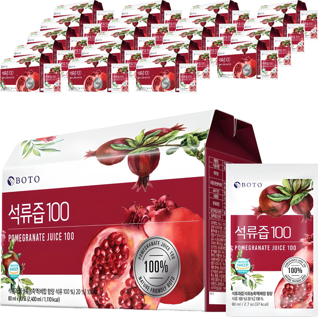 보뚜 석류즙 100, 80ml, 600개