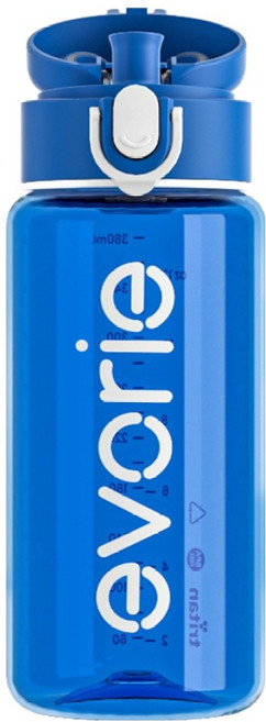 evorie 愛得利 Tritan 直飲水杯, 藍色, 380ml, 1個