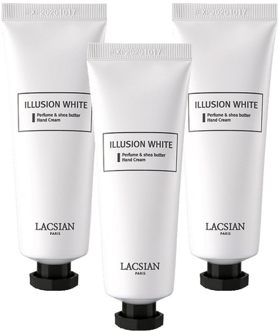 라끄시안 퍼퓸 핸드크림 일루션 화이트, 100ml, 3개