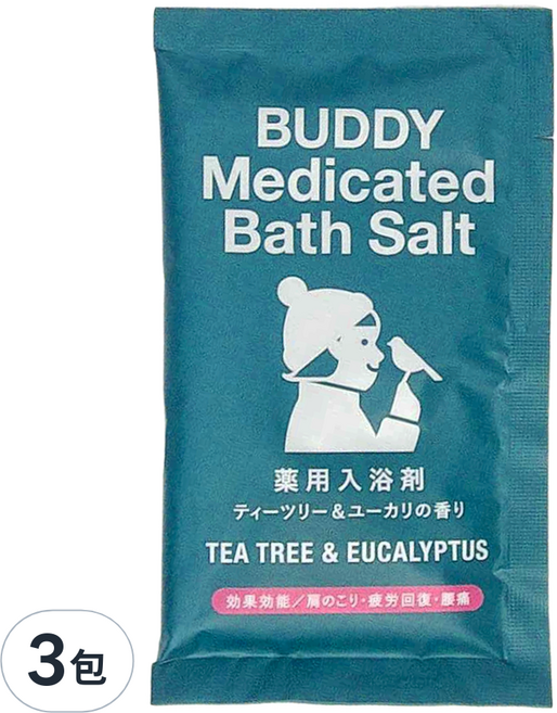 C-BUDDY 個浴鹽-茶樹尤加利香, 50g, 3包