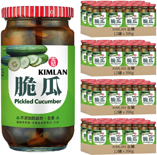 KIMLAN 金蘭 脆瓜, 396g, 48罐