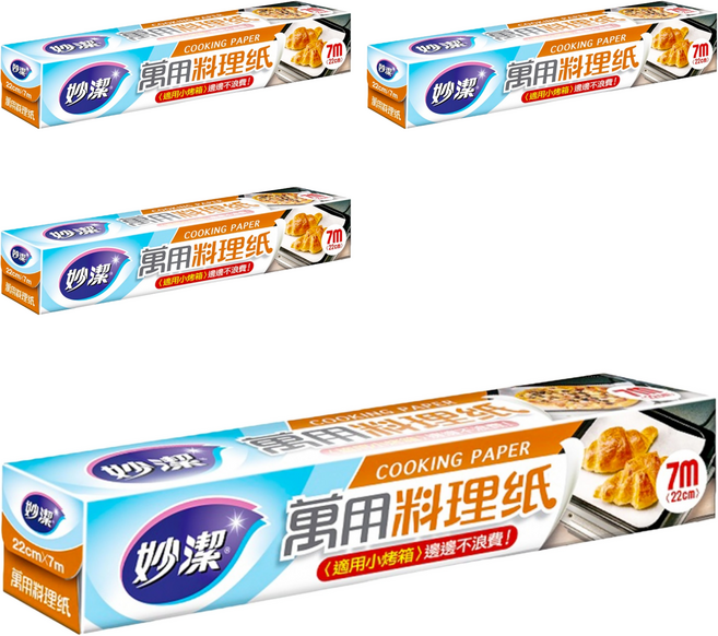 妙潔 萬用料理紙, 7m, 1捲, 4盒