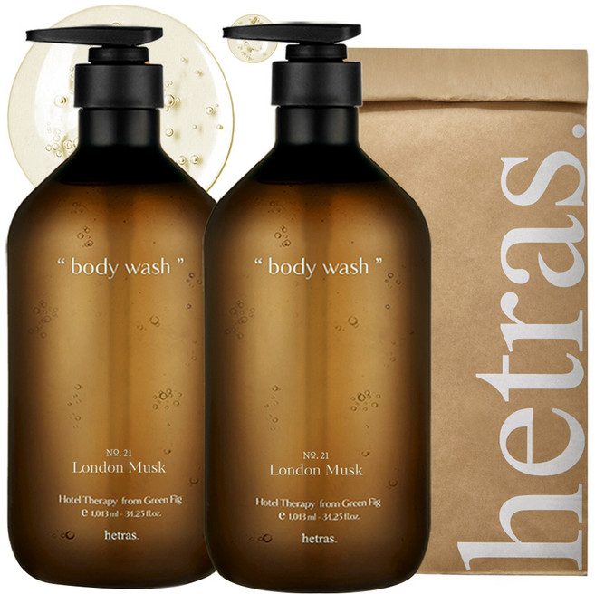 헤트라스 호텔 테라피 대용량 바디워시 런던 머스크, 1.013L, 2개