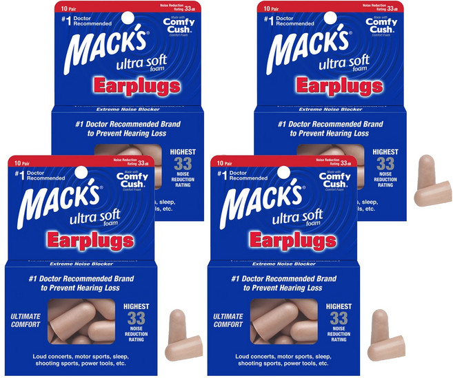 Macks 울트라 귀마개, 4개, 20개입