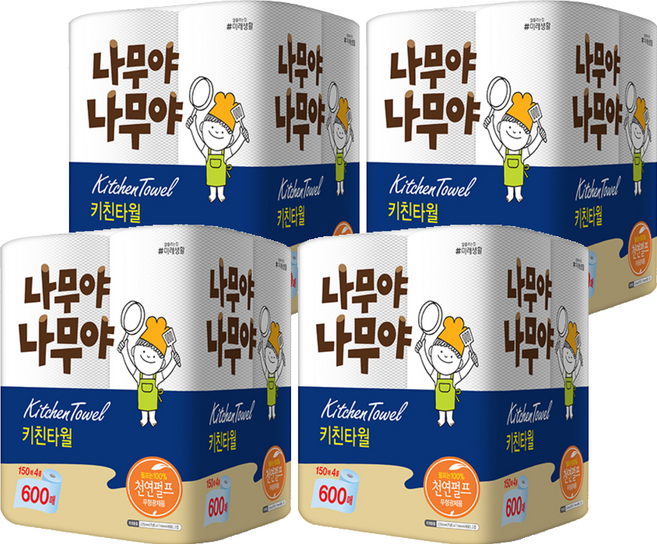 나무야나무야 키친타올, 150매, 16개