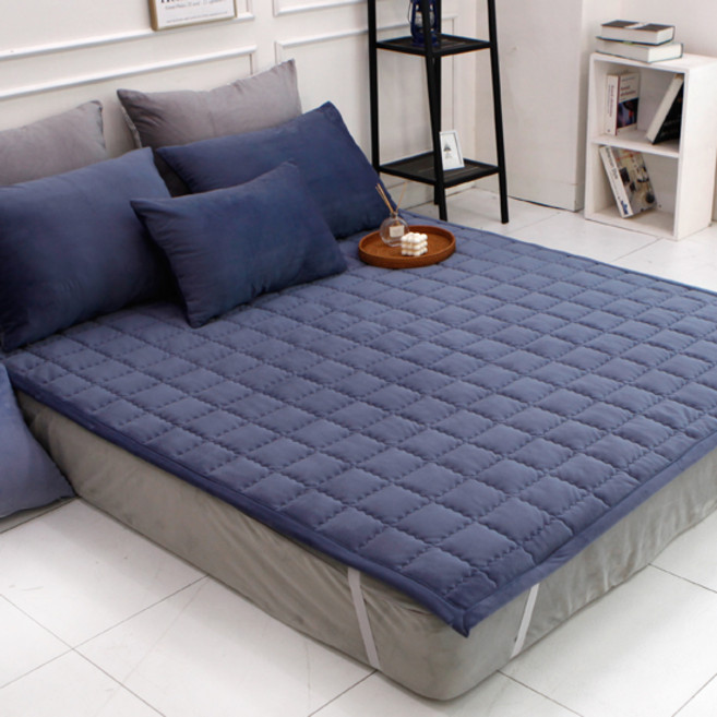 보몽드 뉴쏘울 극세사 밴딩 누빔패드, 네이비