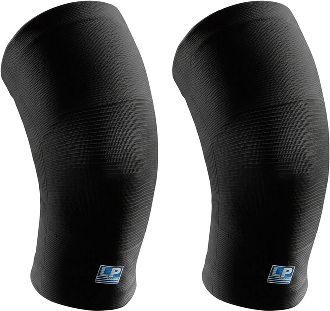 LP SUPPORT 高伸縮型膝護套 647R1 黑色, 2個