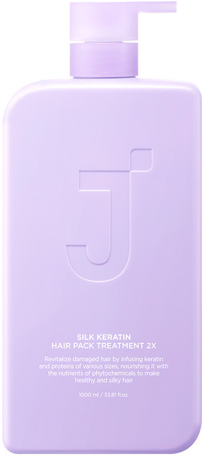 제이숲 실크 케라틴 헤어팩 트리트먼트 2X, 1L, 1개