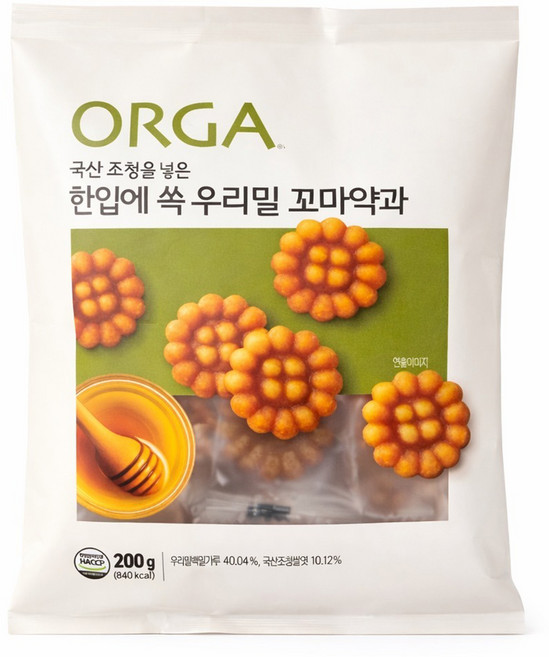 올가홀푸드 한입에 쏙 우리밀 꼬마약과, 200g, 1개
