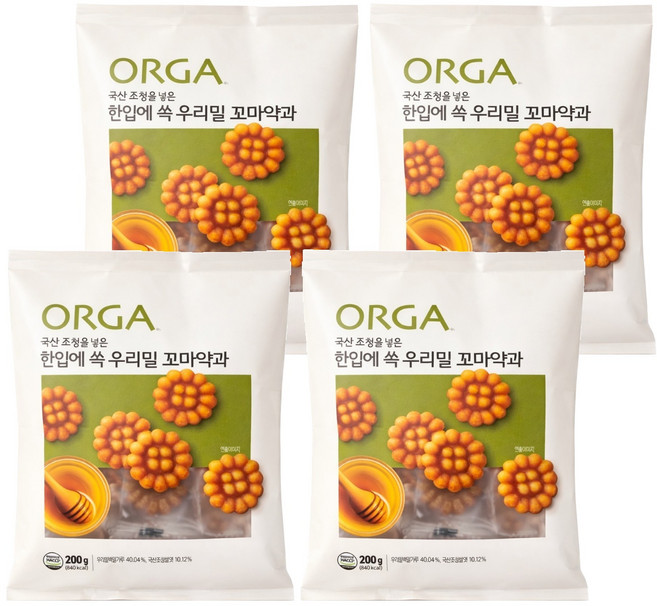 Orga Whole Foods 一口含韓國小麥小丸, 200g, 4個