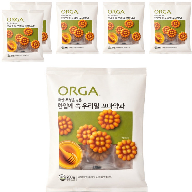 Orga Whole Foods 一口含韓國小麥小丸, 200g, 6個